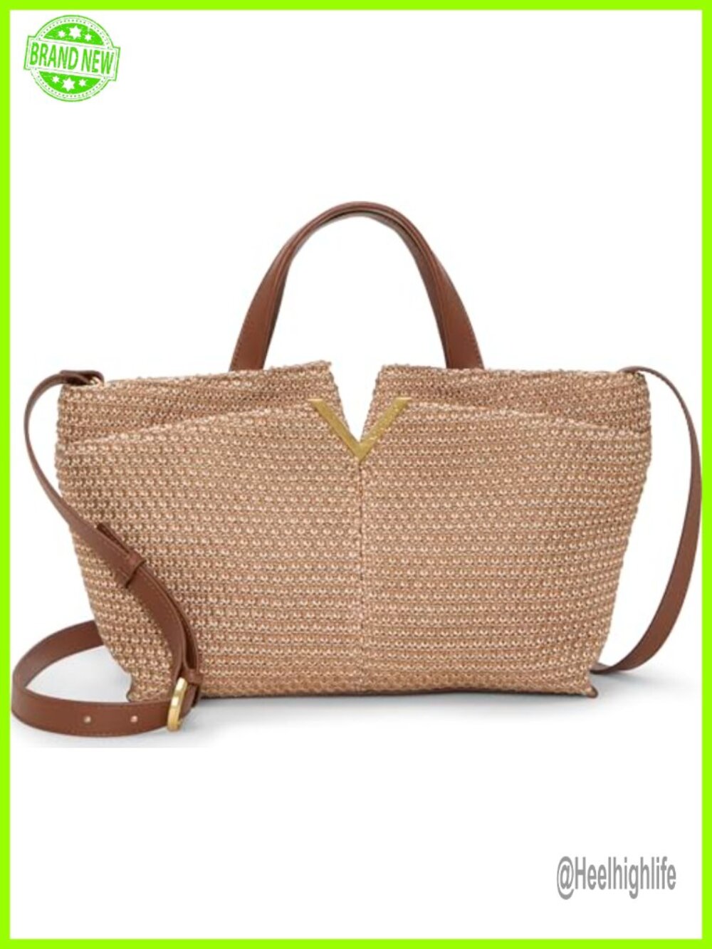 Vince Camuto April Satchel Top-Handle Bag Magnet Closure Solid Satchel